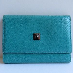 GIANNI VERSACE Medusa Trifold Snakeskin Wallet